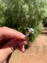 Load image into Gallery viewer, Larimar Turtle Sterling Silver Ring Size-8.25*!