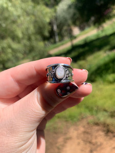 Moonstone Sterling Silver Ring Size 7.5