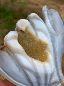 Agate with Carnelian Dolphin