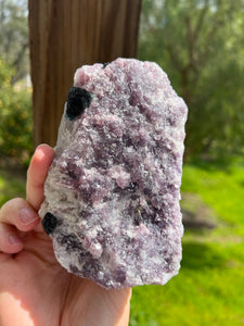 Lepidolite Quartz Green Tourmaline Cluster