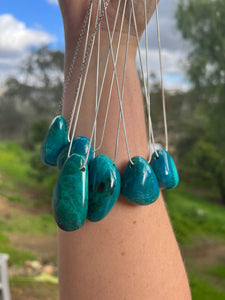 Chrysocolla Drilled Pendants