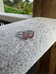 Bicolor Tourmaline in Sterling Ring Fully Adjustable #2