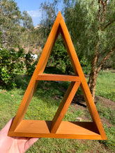 Load image into Gallery viewer, 1 Standing/ Hanging Wooden Triangle Shelf Intuitively Selected