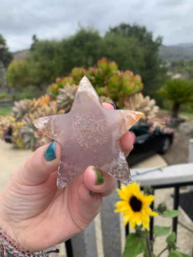 Agate Druzy Star with Stand