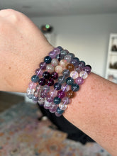 Load image into Gallery viewer, 1 Mixed Fluorite Bracelet 10mm