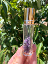 Load image into Gallery viewer, Amethyst Chip Essential Oil Roll On Bottle*