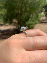 Load image into Gallery viewer, Larimar Turtle Sterling Silver Ring Size-8!