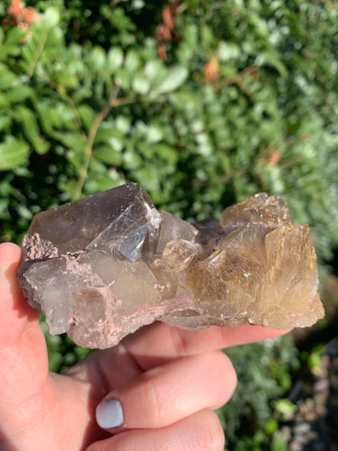 Rutile Smokey Cluster w lepidolite*