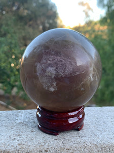 Yellow Purple Fluorite Sphere