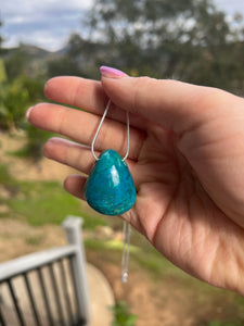 Chrysocolla Drilled Pendants