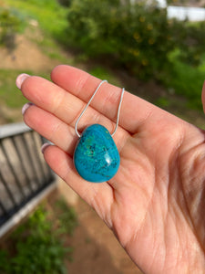 Chrysocolla Drilled Pendants