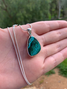 Chrysocolla Sterling Pendants