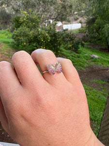 Bicolor Tourmaline in Sterling Ring Fully Adjustable #2