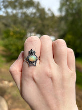 Load image into Gallery viewer, Ethiopian Opal Moon And Star Ring Size 8