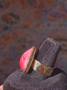 Rhodochrosite Adjustable Ring size 7.5+*!