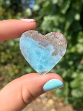 Load image into Gallery viewer, Larimar Heart Cabochon