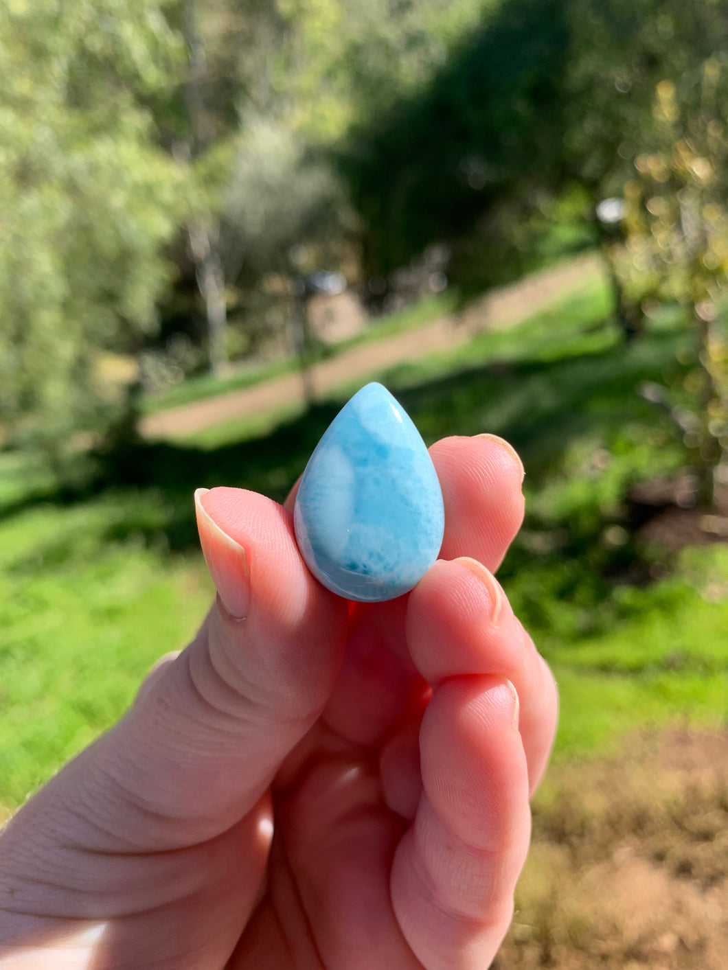 Larimar Tear Drop Cabochon