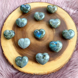 1 Labradorite Heart