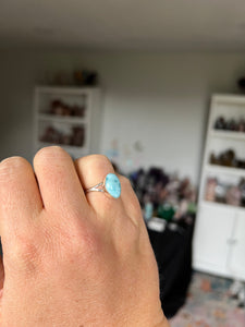 Larimar Sterling Silver Ring Size 6.5