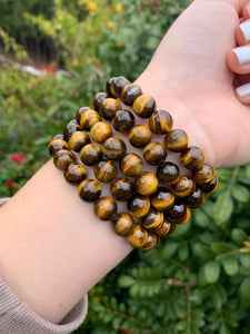 1 Tigers Eye Bracelet with 10mm Beads