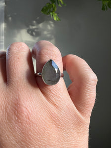 Labradorite Ring in Sterling Size 7.5