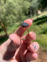 Load image into Gallery viewer, Black Tourmaline Gold Adjustable Ring From Size 8