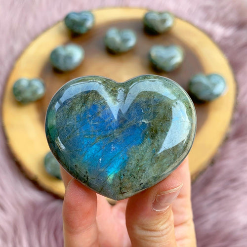 1 Labradorite Heart