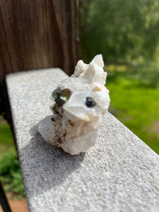 Green Tourmaline In Quartz Standing