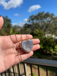 Amethyst Heart Necklaces