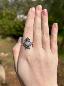 Ethiopian Opal Moon And Star Ring Size 9