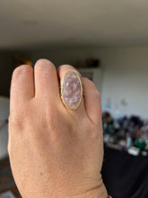 Load image into Gallery viewer, Lavendar Druzy Adjustable Ring Size 6