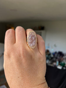 Lavendar Druzy Adjustable Ring Size 6