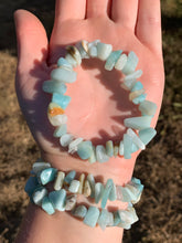 Load image into Gallery viewer, 1 Amazonite Chipped Bracelet Intuitively Selected*