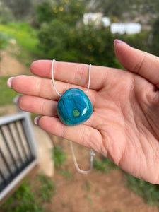 Chrysocolla Drilled Pendants