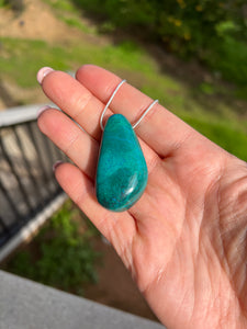 Chrysocolla Drilled Pendants