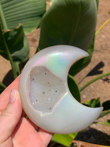 Aura Agate Druzy Moon*