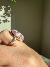 Load image into Gallery viewer, Pink Tourmaline and Quartz Sterling Ring Size 6