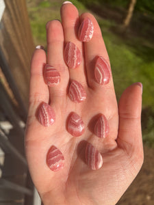 1 Rhodochrosite Teardrop Cabochon