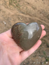 Load image into Gallery viewer, Red and Gold Rutile in Quartz Heart