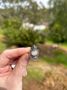 Ethiopian Opal Moon And Star Ring Size 5