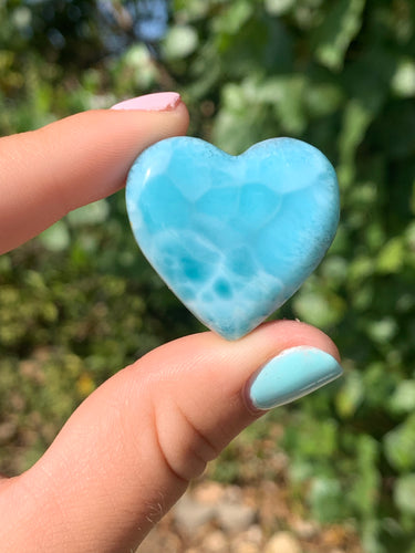 Larimar Heart Cabochon