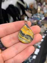 Load image into Gallery viewer, Bumblebee Jasper Pendant Silver Sterling*