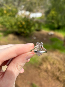 Ethiopian Opal Moon And Star Ring Size 9