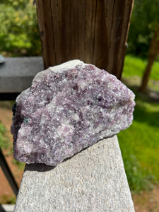 Lepidolite Quartz Green Tourmaline Cluster