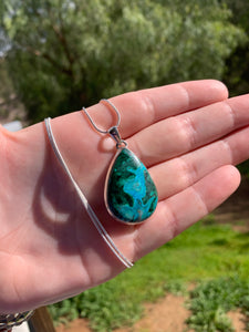 Chrysocolla Sterling Pendants