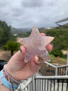 Agate Druzy Star with Stand