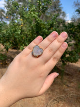 Load image into Gallery viewer, Aura Druzy Agate Heart Adjustable Ring