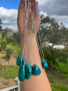 Chrysocolla Drilled Pendants