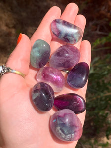 1 Rainbow Fluorite Tumble Intuitively Selected*