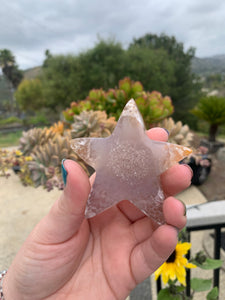 Agate Druzy Star with Stand